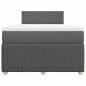 Preview: Boxspringbett mit Matratze Dunkelgrau 120x200 cm Stoff