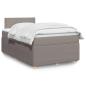 Preview: ARDEBO.de - Boxspringbett mit Matratze Taupe 120x200 cm Stoff