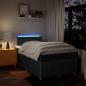 Preview: Boxspringbett mit Matratze Blau 120x200 cm Stoff