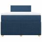 Preview: Boxspringbett mit Matratze Blau 120x200 cm Stoff