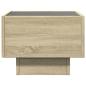 Preview: Beistelltisch mit LED Sonoma Eiche 40x40x30 cm Holzwerkstoff