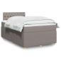 Preview: ARDEBO.de - Boxspringbett mit Matratze Taupe 120x200 cm Stoff