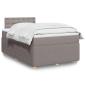 Preview: ARDEBO.de - Boxspringbett mit Matratze Taupe 120x200 cm Stoff