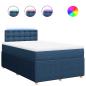 Preview: Boxspringbett mit Matratze Blau 120x200 cm Stoff