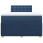 Preview: Boxspringbett mit Matratze Blau 120x200 cm Stoff