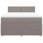 Preview: Boxspringbett mit Matratze Taupe 140x190 cm Stoff
