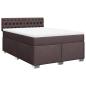 Preview: Boxspringbett mit Matratze Dunkelbraun 140x200 cm Stoff