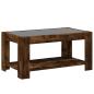 Preview: LED-Couchtisch Räuchereiche 93x53x45 cm Holzwerkstoff