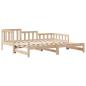 Preview: Tagesbett Ausziehbar mit Schubladen ohne Matratze 90x200 cm
