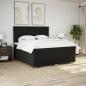 Preview: Boxspringbett mit Matratze Schwarz 180x200 cm Stoff
