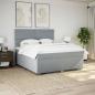 Preview: Boxspringbett mit Matratze Hellgrau 180x200 cm Stoff