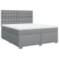 Preview: Boxspringbett mit Matratze Hellgrau 180x200 cm Stoff