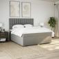 Preview: Boxspringbett mit Matratze Hellgrau 180x200 cm Stoff