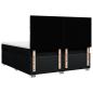 Preview: Boxspringbett mit Matratze Schwarz 180x200 cm Stoff