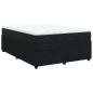 Preview: Boxspringbett mit Matratze Schwarz 160x200 cm Samt