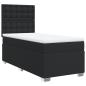 Preview: Boxspringbett mit Matratze Schwarz 90x190 cm Kunstleder
