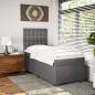 Preview: Boxspringbett mit Matratze Grau 90x190 cm Kunstleder