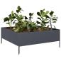 Preview: Hochbeet Anthrazit 100x100x25 cm Stahl