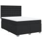 Preview: Boxspringbett mit Matratze Schwarz 160x200 cm Kunstleder