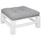 Preview: ARDEBO.de - Palettenkissen Grau 70x70x12 cm Stoff