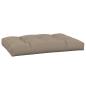 Preview: ARDEBO.de - Palettenkissen Taupe 120x80x12 cm Stoff