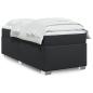 Preview: ARDEBO.de - Boxspringbett mit Matratze Schwarz 90x190 cm Kunstleder