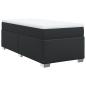 Preview: Boxspringbett mit Matratze Schwarz 90x190 cm Kunstleder