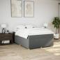 Preview: Boxspringbett mit Matratze Dunkelgrau 140x190 cm Stoff