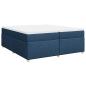 Preview: Boxspringbett mit Matratze Blau 200x200 cm Stoff
