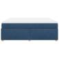 Preview: Boxspringbett mit Matratze Blau 200x200 cm Stoff
