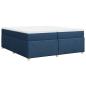 Preview: Boxspringbett mit Matratze Blau 200x200 cm Stoff