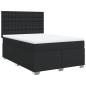 Preview: Boxspringbett mit Matratze Schwarz 140x200 cm Kunstleder