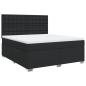 Preview: Boxspringbett mit Matratze Schwarz 180x200 cm Kunstleder