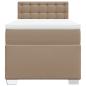 Preview: Boxspringbett mit Matratze Cappuccino-Braun 90x190cm Kunstleder