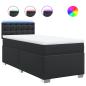Preview: Boxspringbett mit Matratze Schwarz 100x200 cm Kunstleder