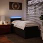 Preview: Boxspringbett mit Matratze Schwarz 100x200 cm Kunstleder