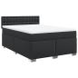 Preview: Boxspringbett mit Matratze Schwarz 140x190 cm Kunstleder