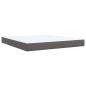 Preview: ARDEBO.de - Boxspringbett mit Matratze Grau 180x200 cm Kunstleder
