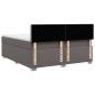 Preview: Boxspringbett mit Matratze Grau 180x200 cm Kunstleder