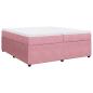 Preview: Boxspringbett mit Matratze Rosa 200x200 cm Samt