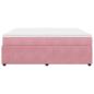 Preview: Boxspringbett mit Matratze Rosa 200x200 cm Samt