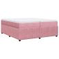 Preview: Boxspringbett mit Matratze Rosa 200x200 cm Samt
