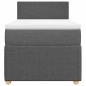 Preview: Boxspringbett mit Matratze Dunkelgrau 80x200 cm Stoff