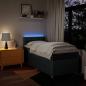 Preview: Boxspringbett mit Matratze Blau 80x200 cm Stoff