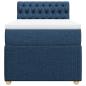 Preview: Boxspringbett mit Matratze Blau 80x200 cm Stoff