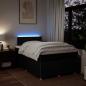 Preview: Boxspringbett mit Matratze Schwarz 120x190 cm Stoff
