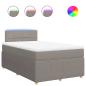 Preview: Boxspringbett mit Matratze Taupe 120x190 cm Stoff