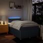 Preview: Boxspringbett mit Matratze Blau 120x190 cm Stoff