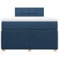 Preview: Boxspringbett mit Matratze Blau 120x190 cm Stoff