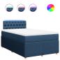 Preview: Boxspringbett mit Matratze Blau 120x190 cm Stoff